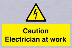 Caution Electrician at work